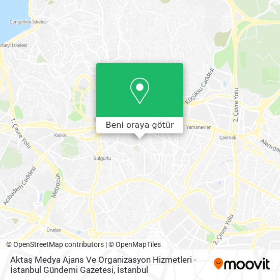 Aktaş Medya Ajans Ve Organizasyon Hizmetleri - İstanbul Gündemi Gazetesi harita