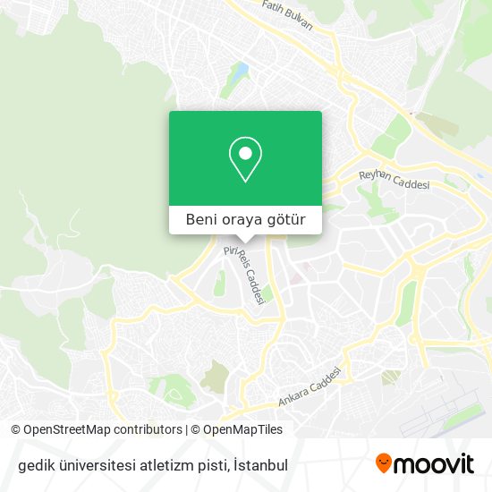 gedik üniversitesi atletizm pisti harita