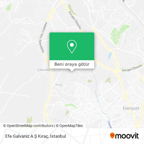 Efe Galvaniz A.Ş Kıraç harita