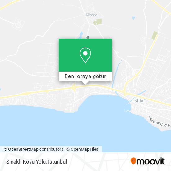 Sinekli Koyu Yolu harita
