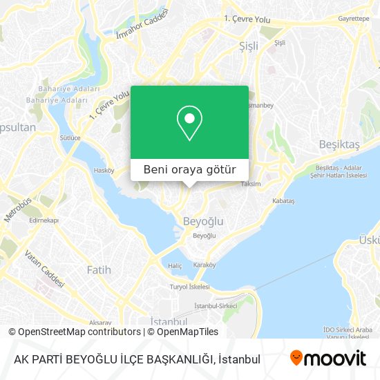 AK PARTİ BEYOĞLU İLÇE BAŞKANLIĞI harita