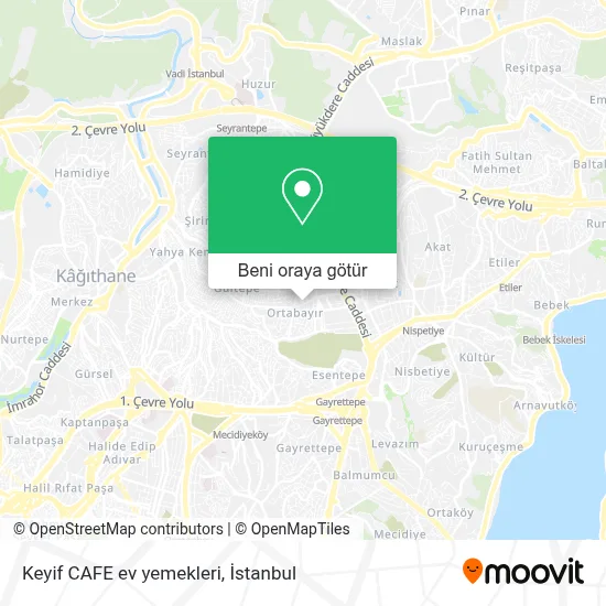 Keyif Keyif CAFE ev yemekleri, Kagithane nerede, otobüs, metro, Metrobus ...