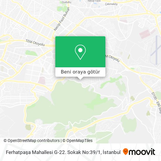 Ferhatpaşa Mahallesi G-22. Sokak No:39 / 1 harita