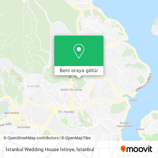 istanbul wedding house istinye sariyer nerede otobus minibus dolmus veya metro ile nasil gidilir