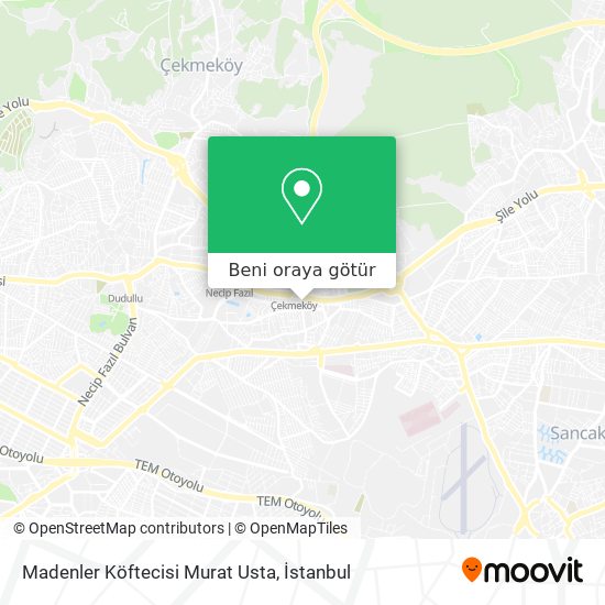 Madenler Köftecisi Murat Usta harita