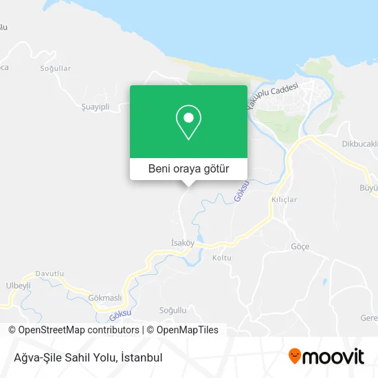 Ağva-Şile Sahil Yolu harita