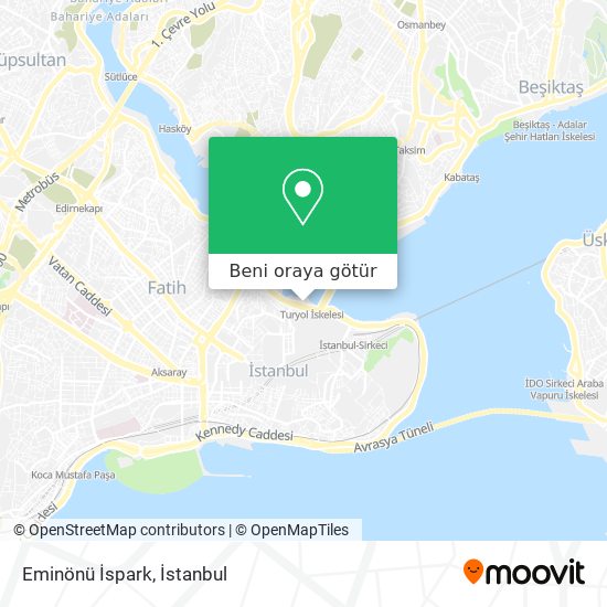Eminönü İspark harita