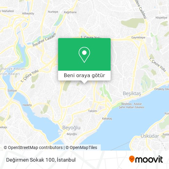 Değirmen Sokak 100 harita