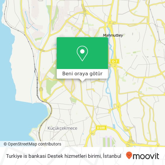 Turkiye is bankasi Destek hizmetleri birimi harita