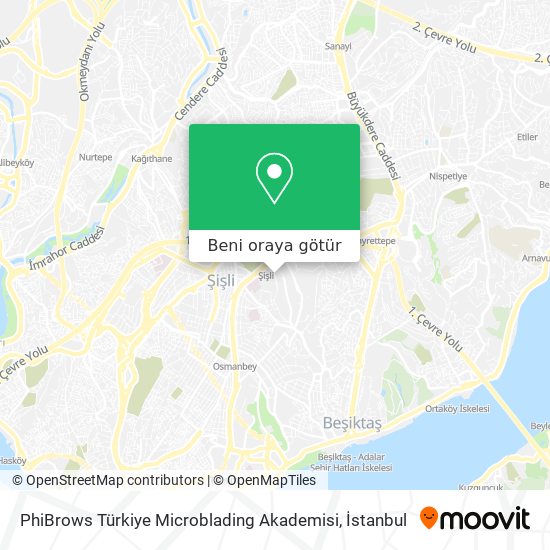 PhiBrows Türkiye Microblading Akademisi harita