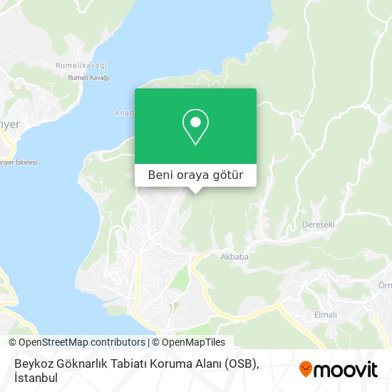 Beykoz Göknarlık Tabiatı Koruma Alanı (OSB) harita
