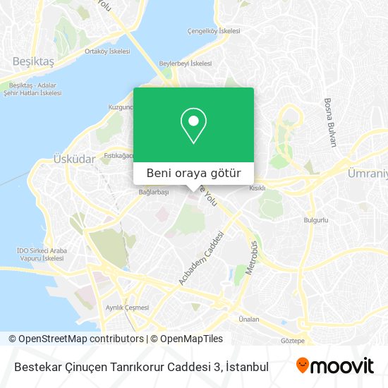 Bestekar Çinuçen Tanrıkorur Caddesi 3 harita