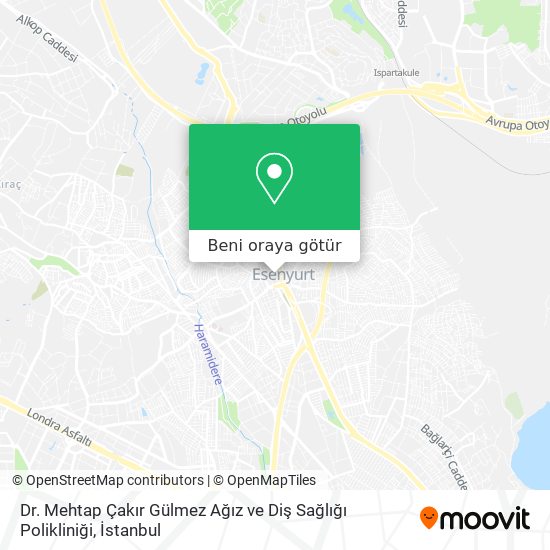 Dr. Mehtap Çakır Gülmez Ağız ve Diş Sağlığı Polikliniği harita