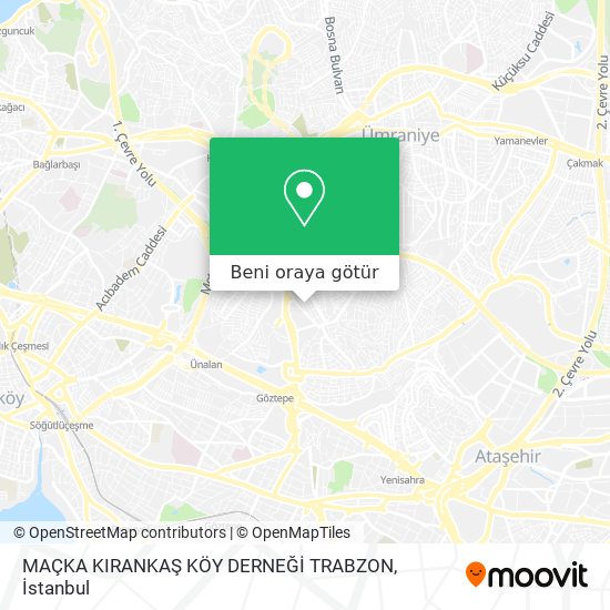 MAÇKA KIRANKAŞ KÖY DERNEĞİ TRABZON harita