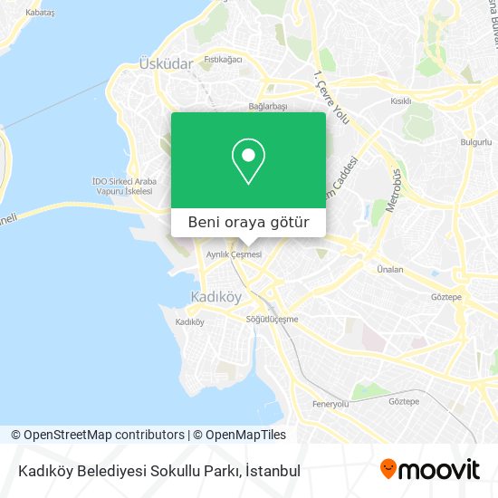 Kadıköy Belediyesi Sokullu Parkı harita