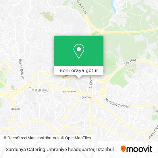Sardunya Catering Umraniye headquarter harita