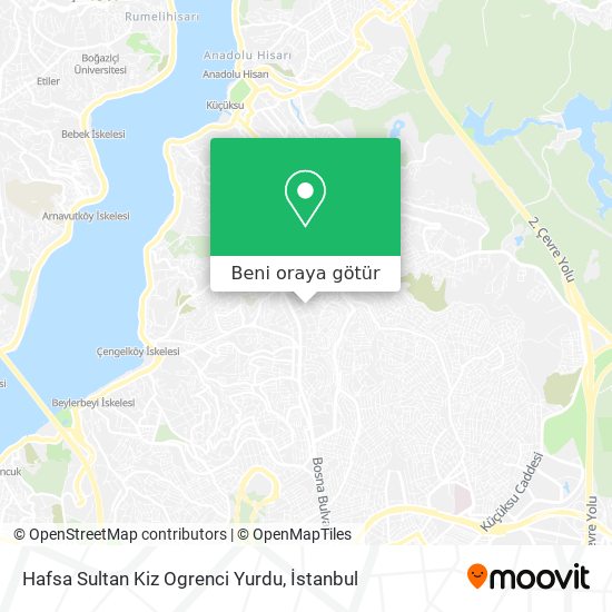 Hafsa Sultan Kiz Ogrenci Yurdu harita