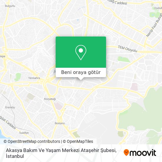 Akasya Bakım Ve Yaşam Merkezi Ataşehir Şubesi harita