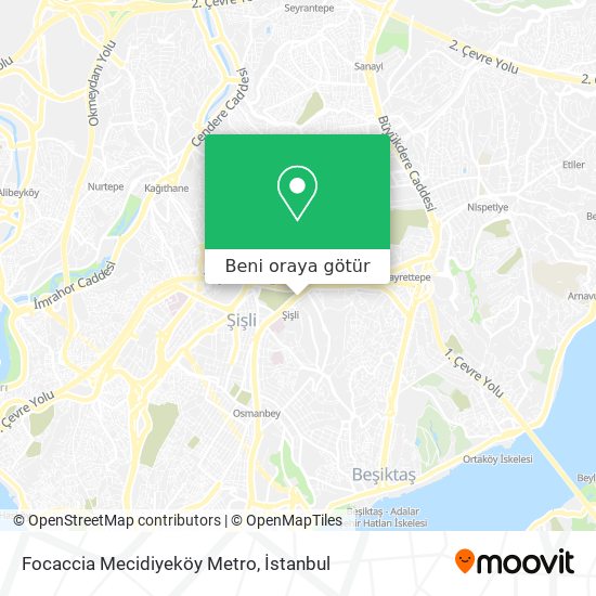 Focaccia Mecidiyeköy Metro harita