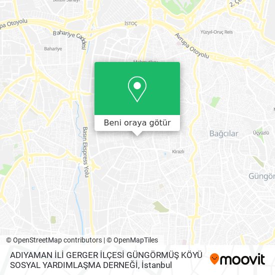 ADIYAMAN İLİ GERGER İLÇESİ GÜNGÖRMÜŞ KÖYÜ SOSYAL YARDIMLAŞMA DERNEĞİ harita