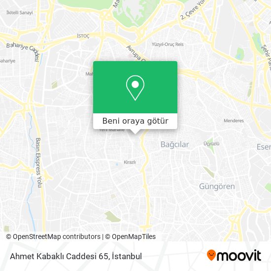 Ahmet Kabaklı Caddesi 65 harita