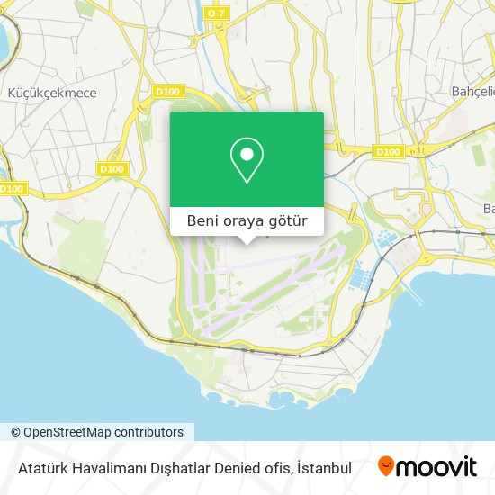 Atatürk Havalimanı Dışhatlar Denied ofis harita