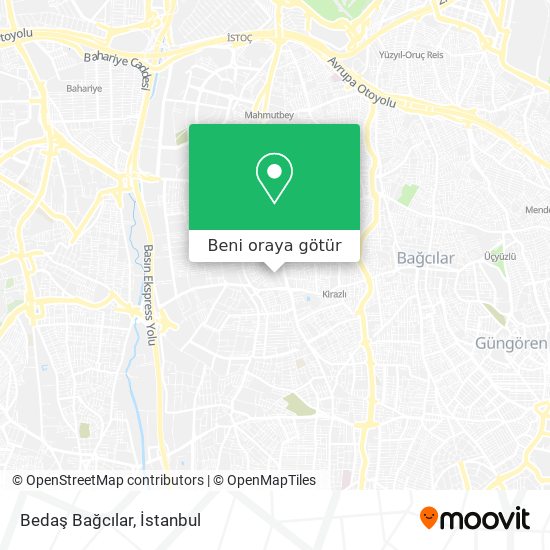 Bedaş Bağcılar harita