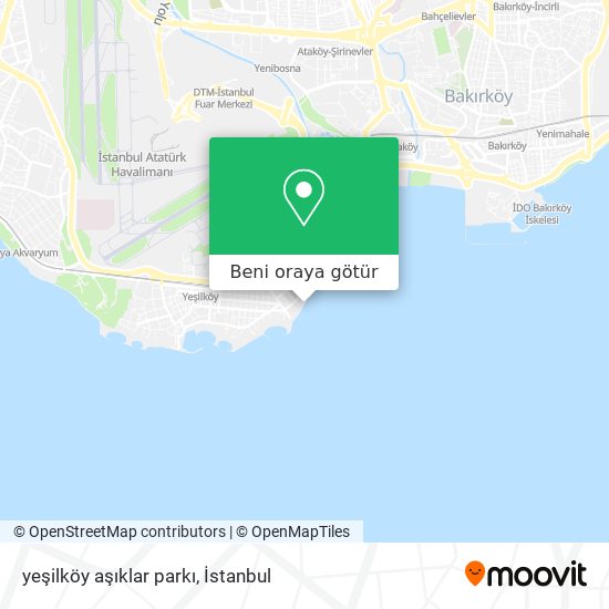 yeşilköy aşıklar parkı harita