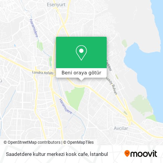 Saadetdere kultur merkezi kosk cafe harita