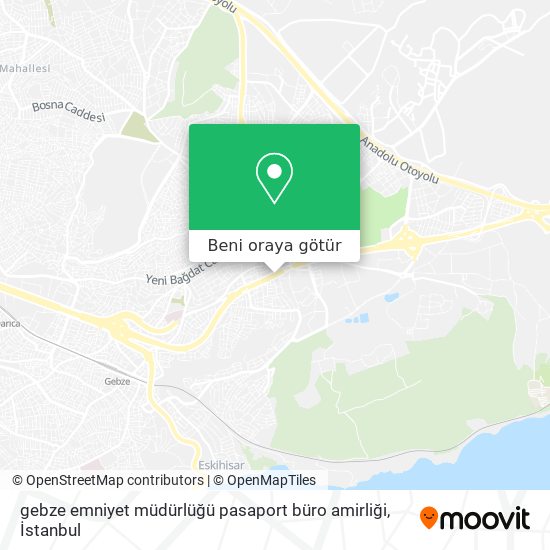 gebze emniyet müdürlüğü pasaport büro amirliği harita