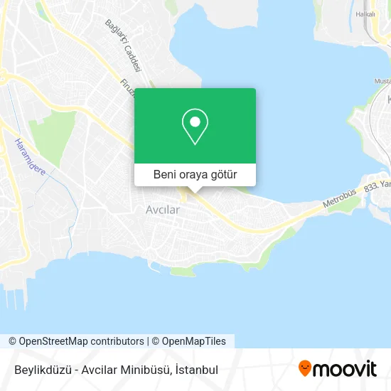Beylikdüzü - Avcilar Minibüsü harita