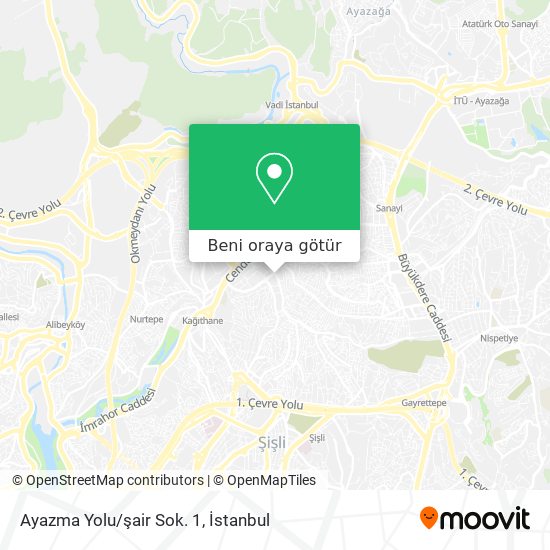 Ayazma Yolu/şair Sok. 1 harita