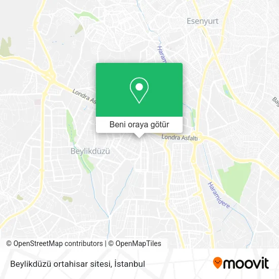 Beylikdüzü ortahisar sitesi harita