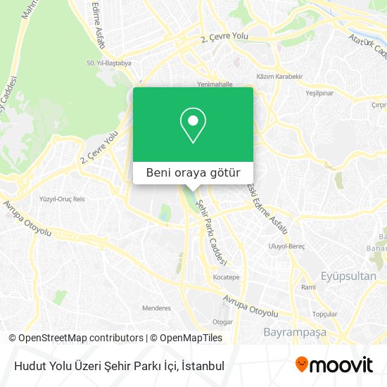 Hudut Yolu Üzeri Şehir Parkı İçi harita