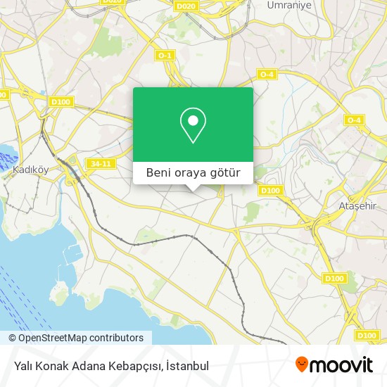 Yalı Konak Adana Kebapçısı harita