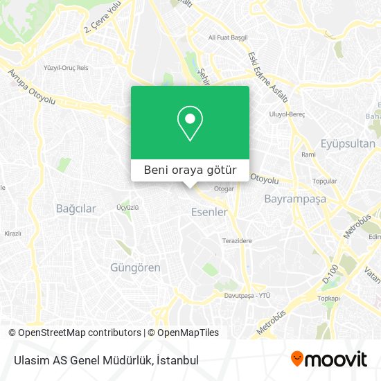Ulasim AS Genel Müdürlük harita