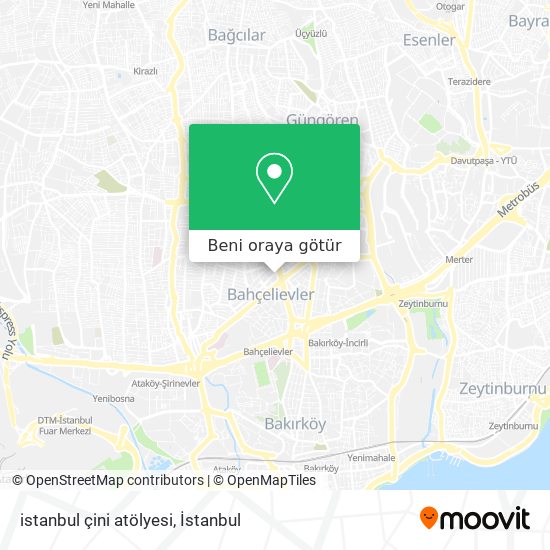 istanbul çini atölyesi harita
