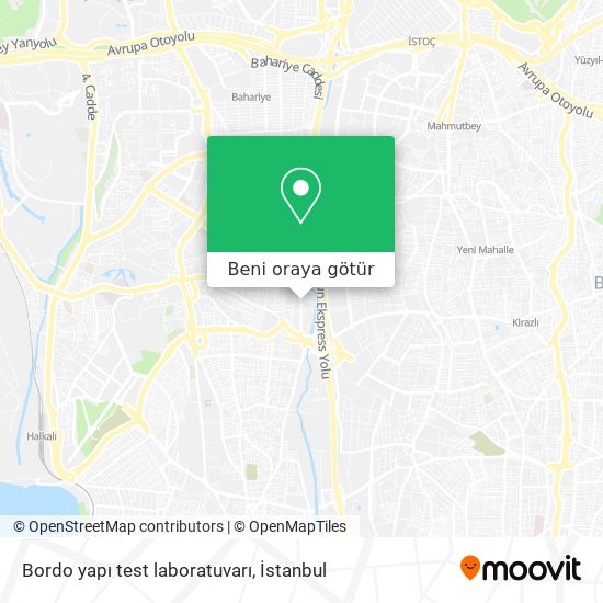 Bordo yapı test laboratuvarı harita