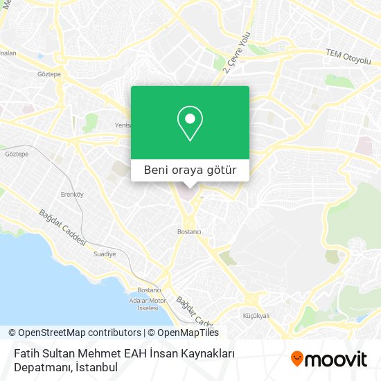 Fatih Sultan Mehmet EAH İnsan Kaynakları Depatmanı harita