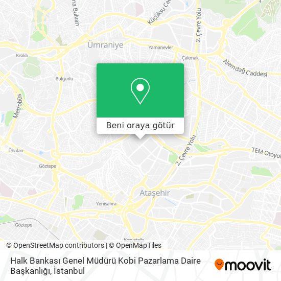 Halk Bankası Genel Müdürü Kobi Pazarlama Daire Başkanlığı harita