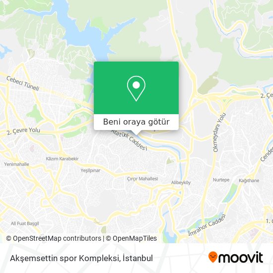 Akşemsettin spor Kompleksi harita