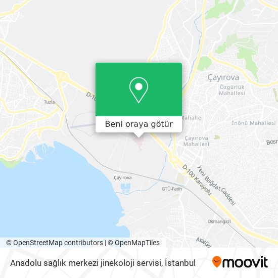 Anadolu sağlık merkezi jinekoloji servisi harita