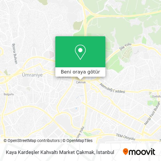 Kaya Kardeşler Kahvaltı Market Çakmak harita