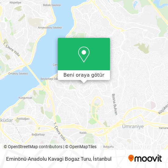 Eminönü-Anadolu Kavagi Bogaz Turu harita