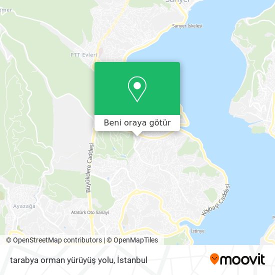 tarabya orman yürüyüş yolu harita