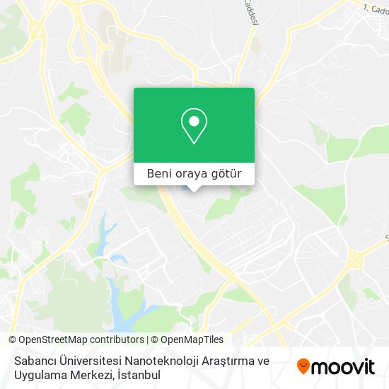 Sabancı Üniversitesi Nanoteknoloji Araştırma ve Uygulama Merkezi harita