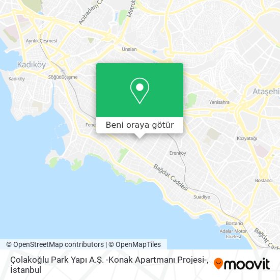 Çolakoğlu Park Yapı A.Ş. -Konak Apartmanı Projesi- harita