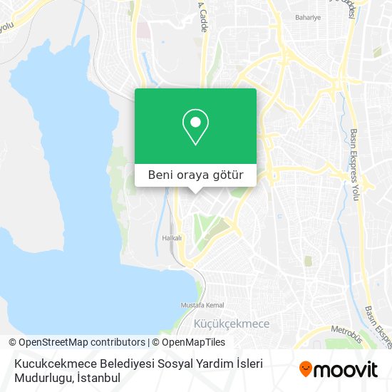 Kucukcekmece Belediyesi Sosyal Yardim İsleri Mudurlugu harita