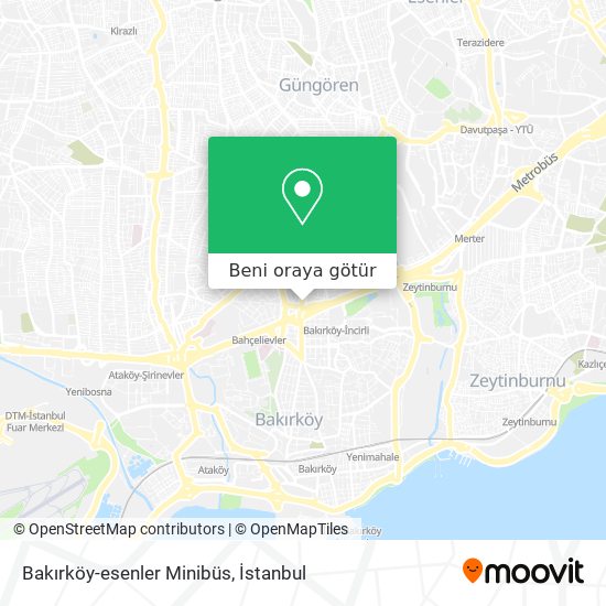Bakırköy-esenler Minibüs harita