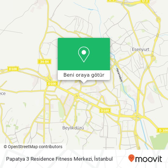 Papatya 3 Residence Fitness Merkezi harita